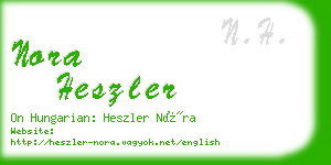 nora heszler business card